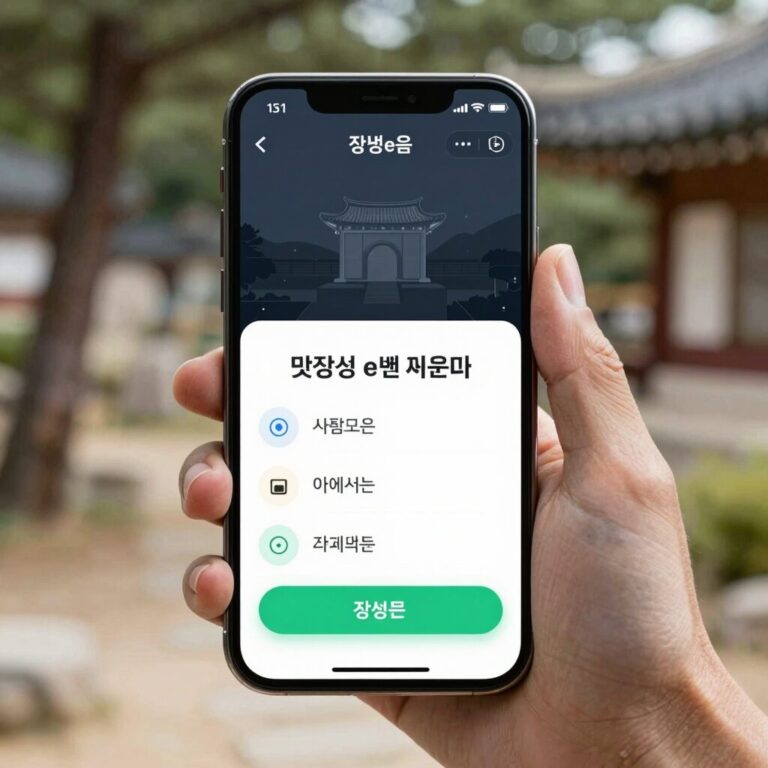 장병e음 앱에서 맞춤형 e북 지원을 신청하는 화면 예시