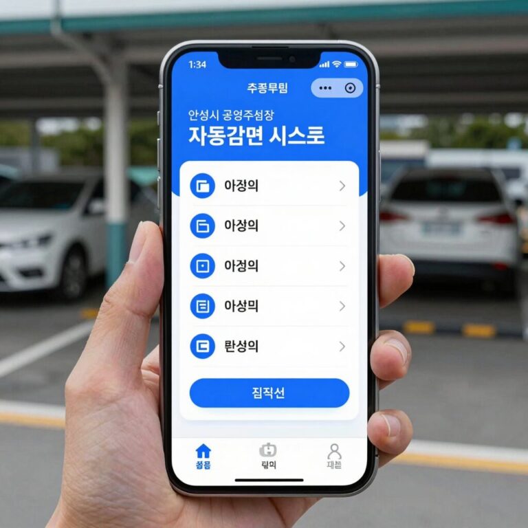 안성시 공영주차장 자동감면 시스템 적용 모습