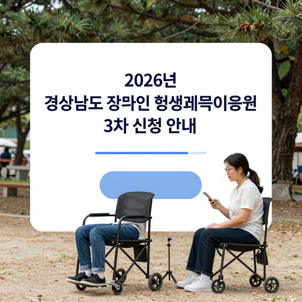 2026년 경상남도 장애인 평생교육이용권 3차 신청 안내 이미지