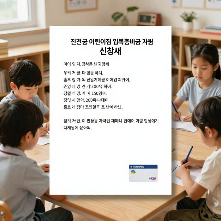 진천군 어린이집 입학준비금 지원 신청서와 생거진천페이 카드 이미지